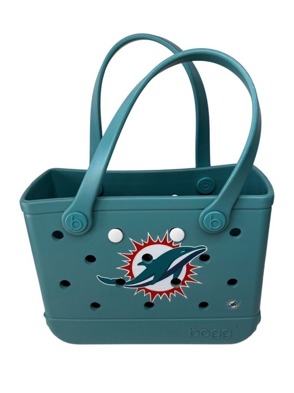 NWT BOGG NFL Miami Dolphins Bitty Bag Teal EVA Tote Beach Tailgate Bag
